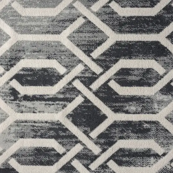 Gray Geometric Area Rug Photo 5