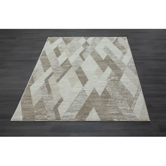 Gray Geometric Area Rug Photo 9