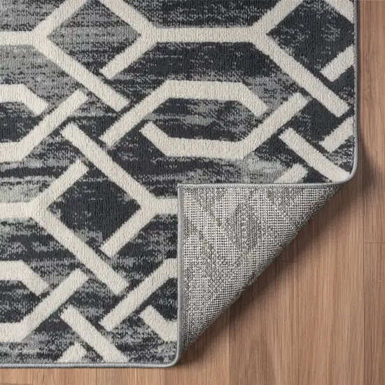 Gray Geometric Area Rug Photo 8