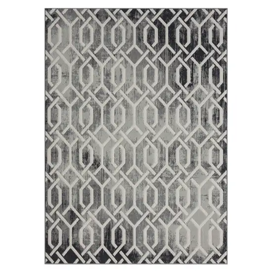 Gray Geometric Area Rug Photo 2