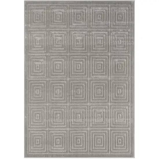 Gray Geometric Area Rug Photo 1