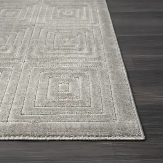 Gray Geometric Area Rug Photo 4