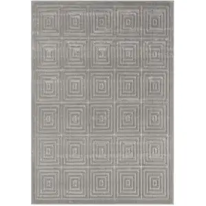 Photo of Gray Geometric Area Rug