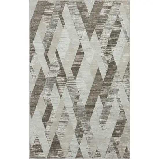 Gray Geometric Area Rug Photo 3