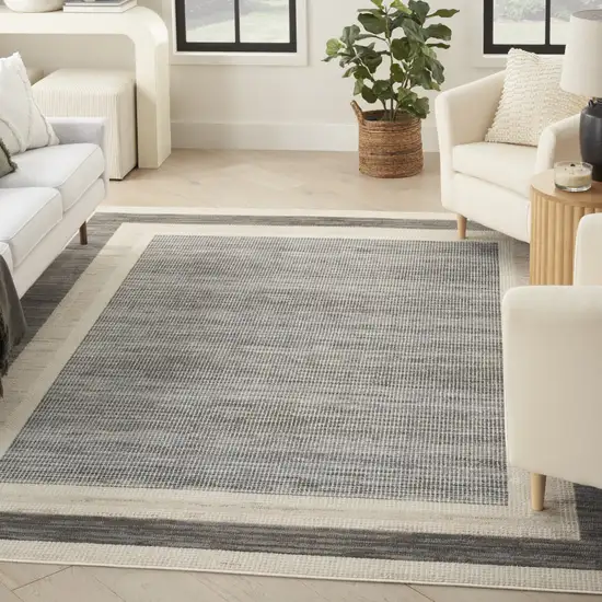 Gray Geometric Area Rug Photo 8