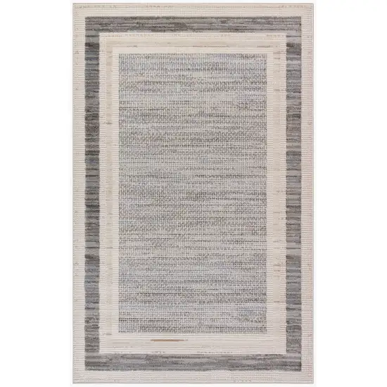 Gray Geometric Area Rug Photo 5