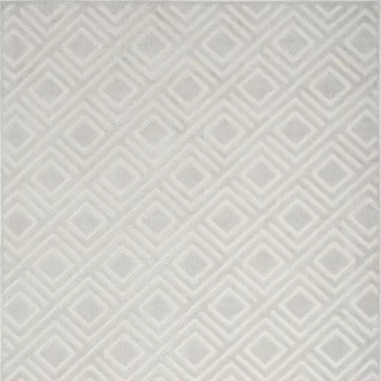 Gray Geometric Area Rug Photo 7