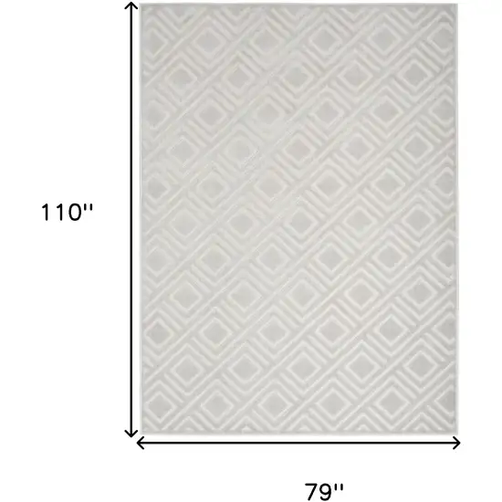 Gray Geometric Area Rug Photo 3