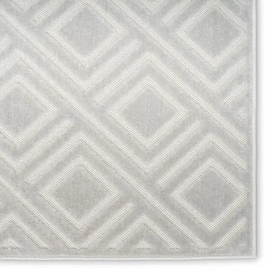 Gray Geometric Area Rug Photo 4