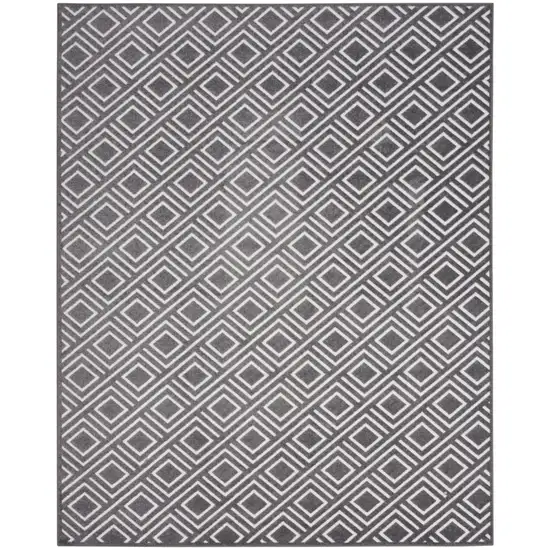 Gray Geometric Area Rug Photo 2