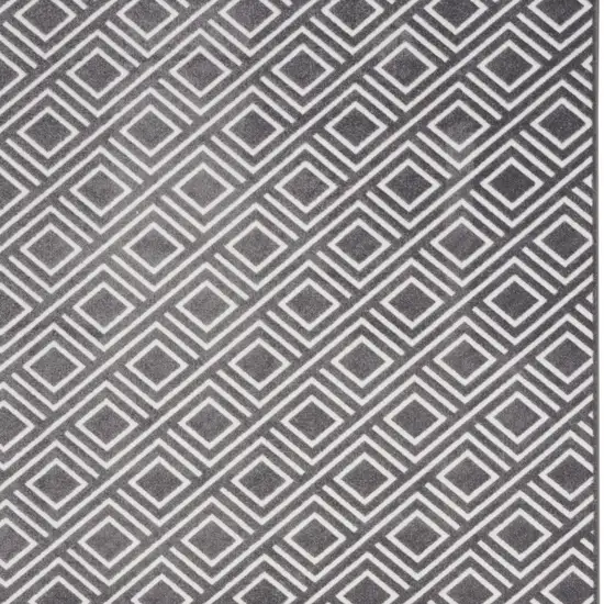 Gray Geometric Area Rug Photo 7