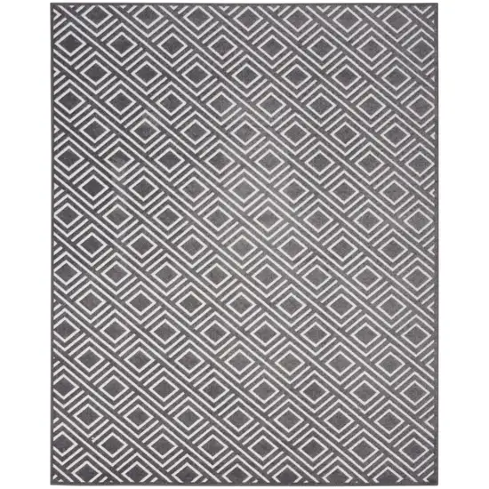 Gray Geometric Area Rug Photo 4