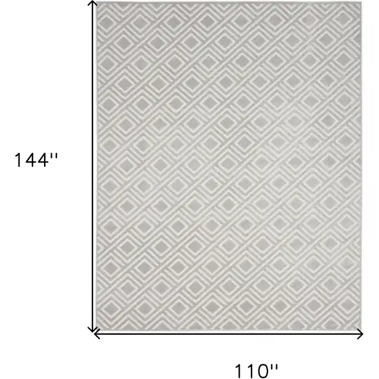 Gray Geometric Area Rug Photo 3