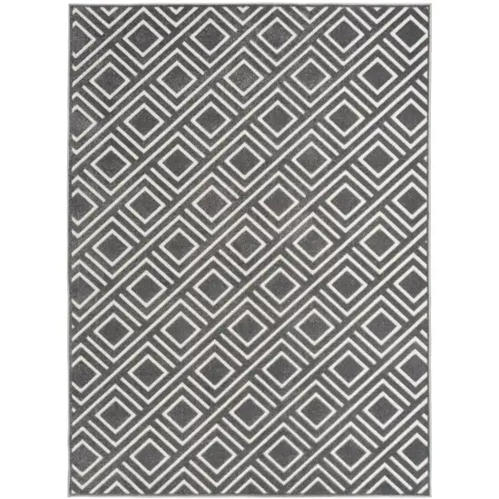 Gray Geometric Area Rug Photo 2