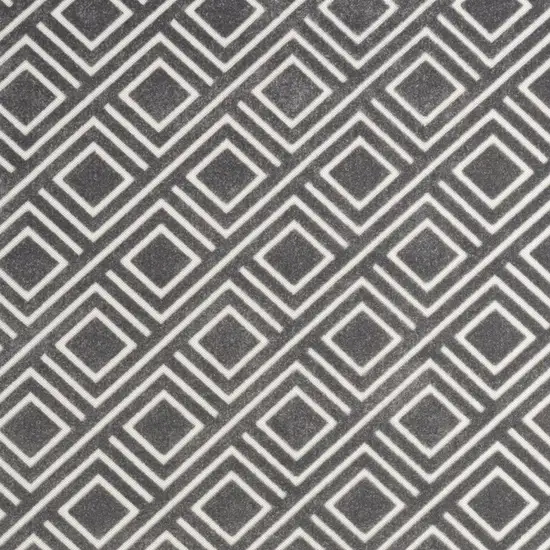 Gray Geometric Area Rug Photo 7