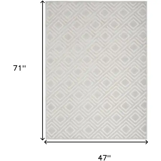 Gray Geometric Area Rug Photo 3