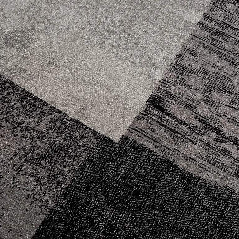 Gray Geometric Blocks Area Rug Photo 1