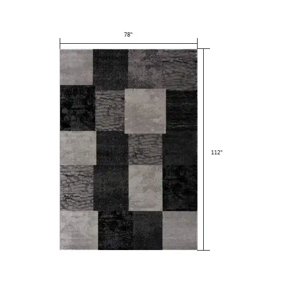 Gray Checkered Dhurrie Area Rug Photo 3