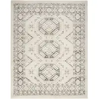 Photo of Gray Geometric Distressed Area Rug