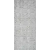 Photo of Gray Geometric Distressed Area Rug