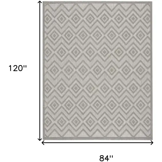 Gray Geometric Flatweave Area Rug Photo 8