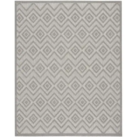 Gray Geometric Flatweave Area Rug Photo 1