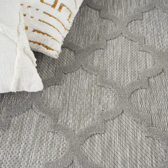 Gray Geometric Flatweave Area Rug Photo 5