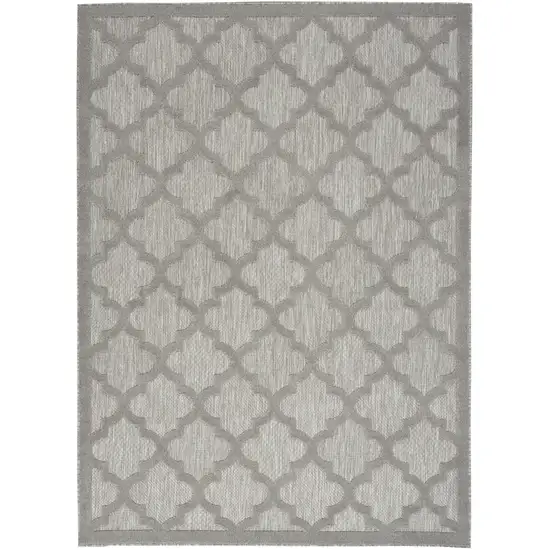 Gray Geometric Flatweave Area Rug Photo 1