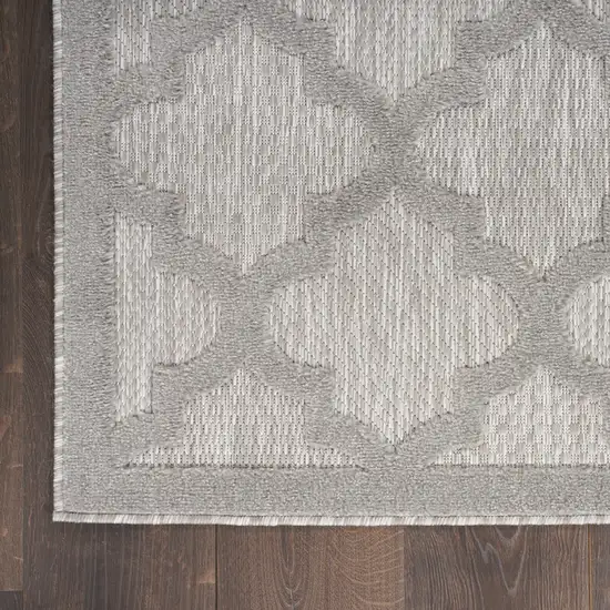 Gray Geometric Flatweave Area Rug Photo 9