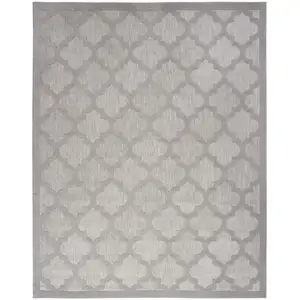 Photo of Gray Geometric Flatweave Area Rug