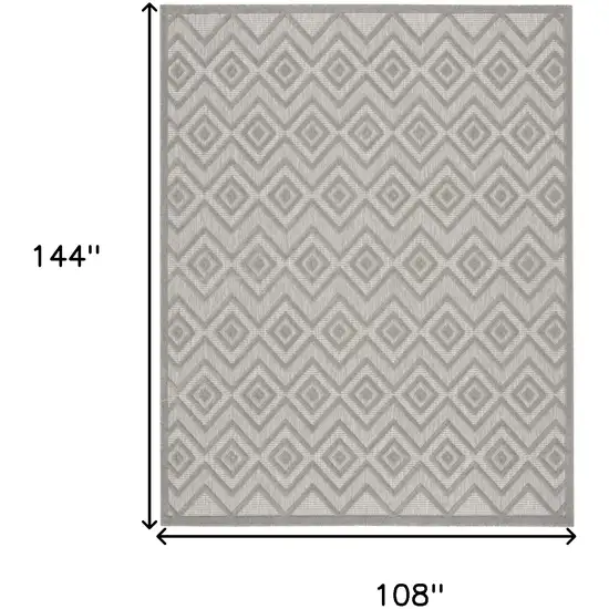 Gray Geometric Flatweave Area Rug Photo 7