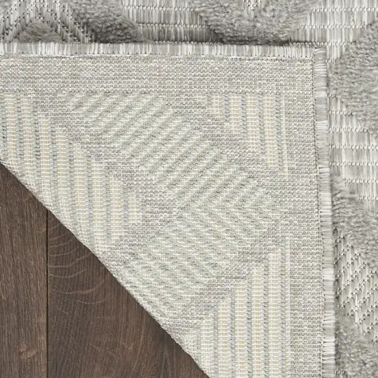 Gray Geometric Flatweave Area Rug Photo 8