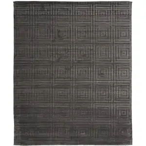 Photo of Gray Geometric Hand Woven Area Rug