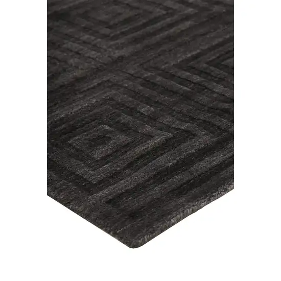 Gray Geometric Hand Woven Area Rug Photo 4