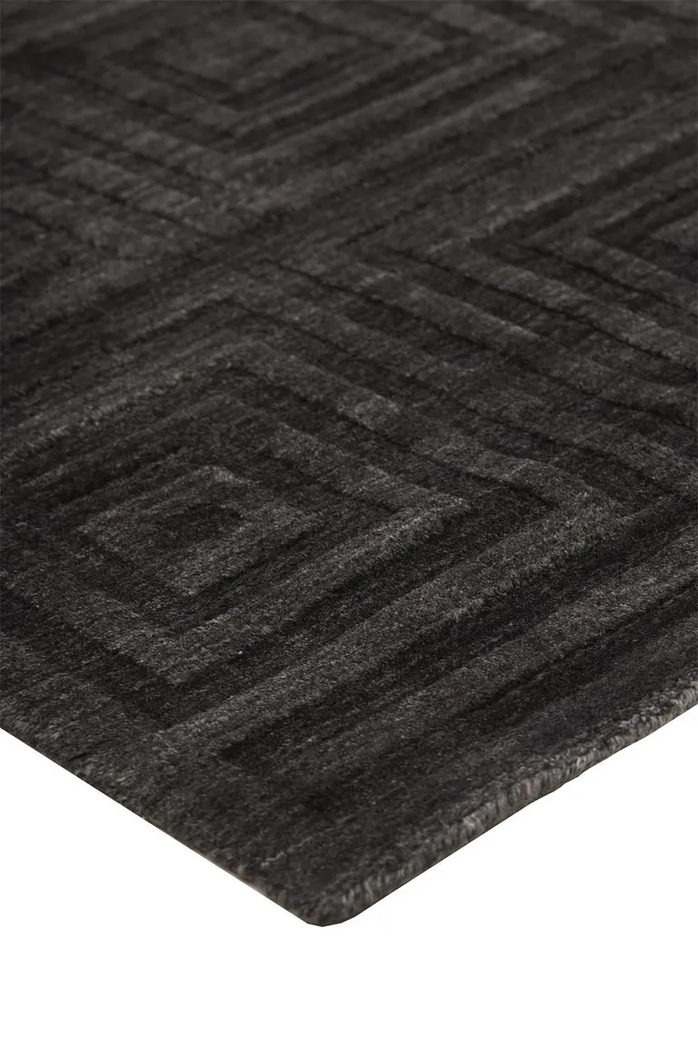 Gray Geometric Hand Woven Area Rug Photo 4