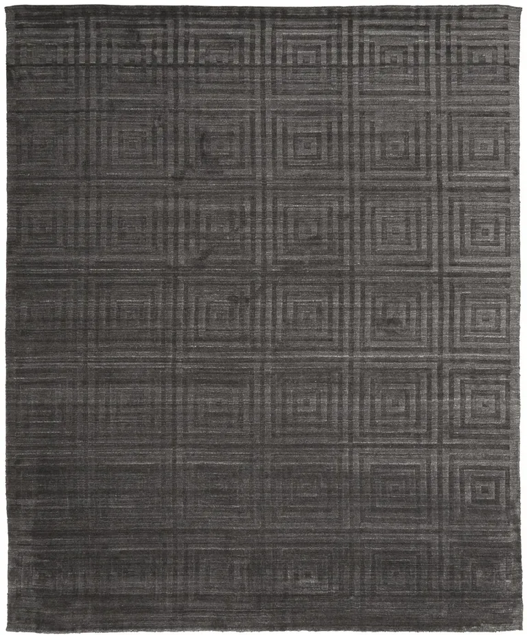 Gray Geometric Hand Woven Area Rug Photo 1