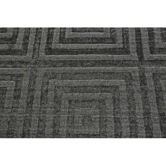 Gray Geometric Hand Woven Area Rug Photo 5