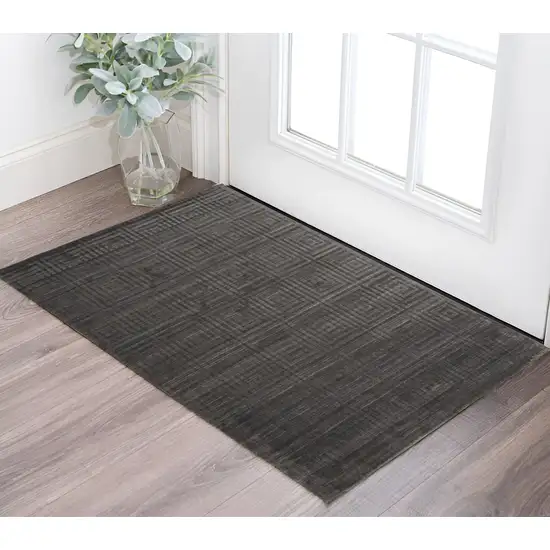 Gray Geometric Hand Woven Area Rug Photo 1