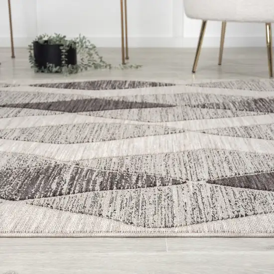 Gray Geometric Indoor Outdoor Area Rug Photo 7