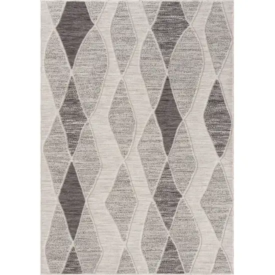 Gray Geometric Indoor Outdoor Area Rug Photo 1