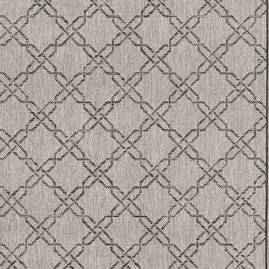 Gray and Ivory Geometric Area Rug Photo 6