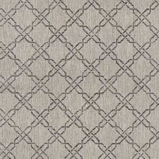 Gray and Ivory Geometric Runner Rug Photo 6