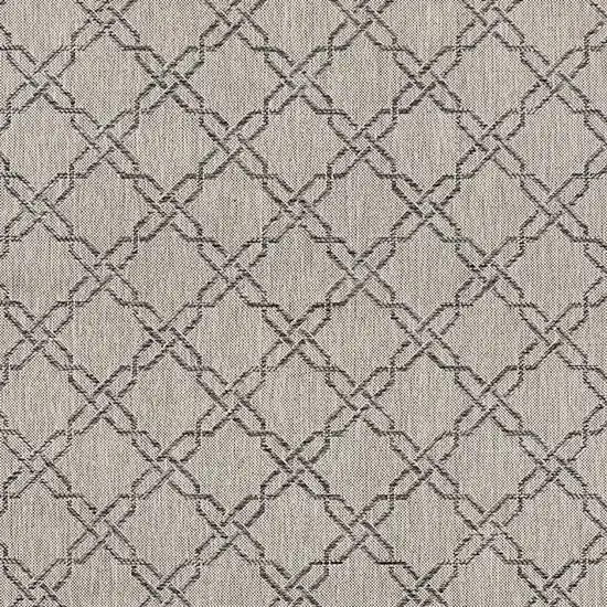 Gray and Ivory Geometric Runner Rug Photo 6