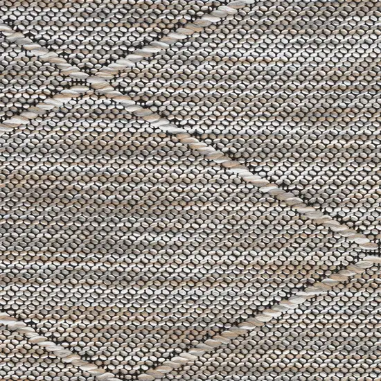 Gray Geometric Power Loom Non Skid Area Rug Photo 4