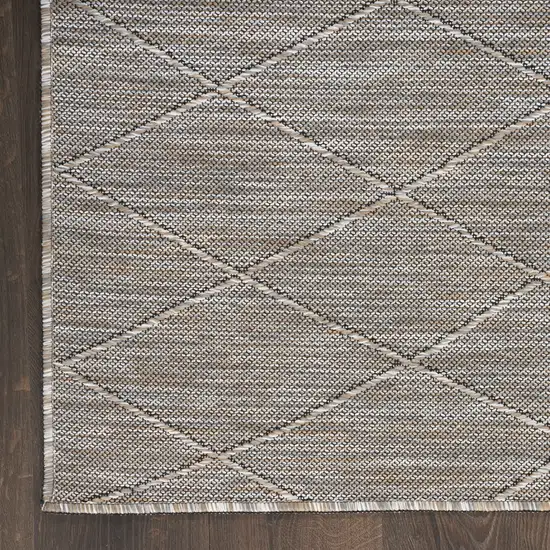 Gray Geometric Power Loom Non Skid Area Rug Photo 3