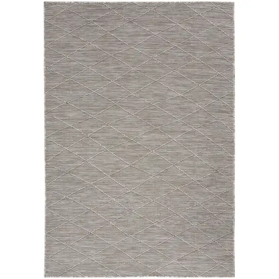 Gray Geometric Power Loom Non Skid Area Rug Photo 6