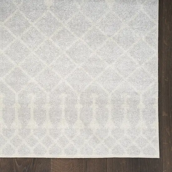 Gray Geometric Power Loom Runner Rug Photo 3