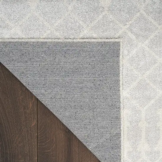 Gray Geometric Power Loom Runner Rug Photo 9