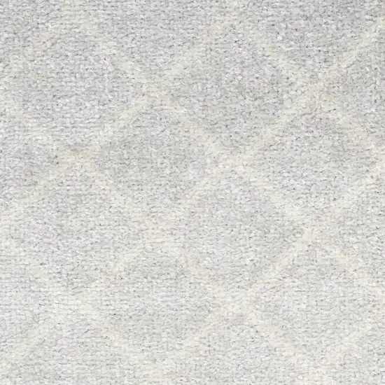 Gray Geometric Power Loom Runner Rug Photo 8