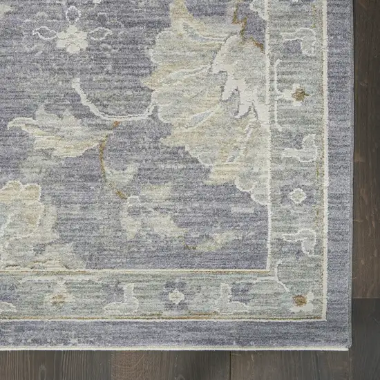 Gray Geometric Power Loom Runner Rug Photo 4